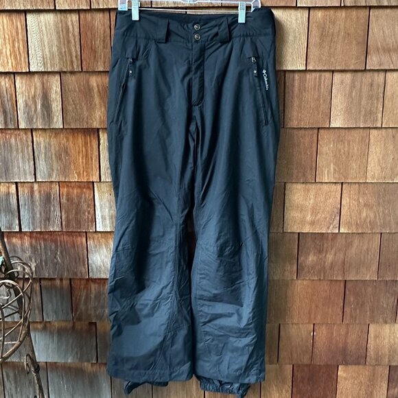 EUC Columbia Black Titanium Snowboard/Ski Pants Flower Detail in Women's Small - Picture 1 of 13